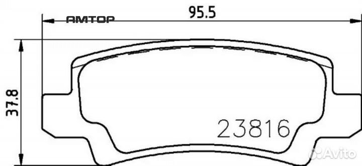 Nisshinbo NP1044 Колодки тормозные дисковые зад