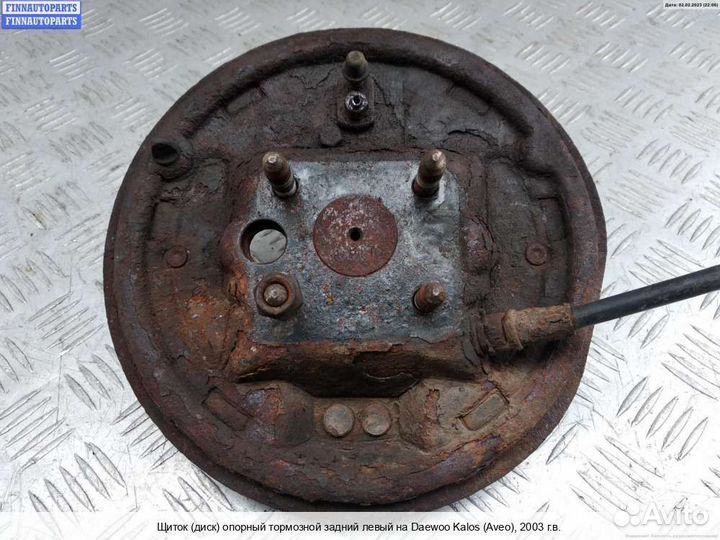 Щит тормозной зад/лево Chevrolet Aveo I (T200/T250