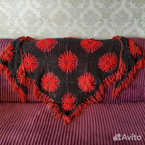 Вязаная косынка шерсть