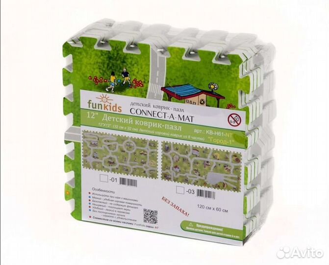 Детский игровой коврик-пазл