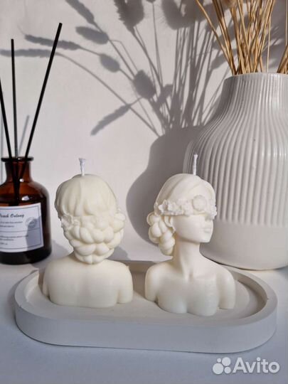 Интерьерная ароматическая свеча ручной работы