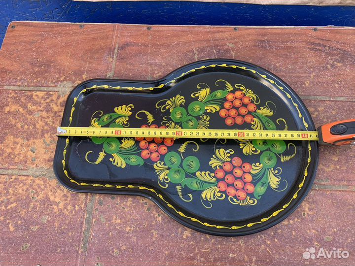 Поднос для самовара хохлома бронза