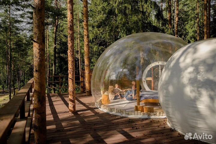 Фотосессия в прозрачном отеле под открытым небом