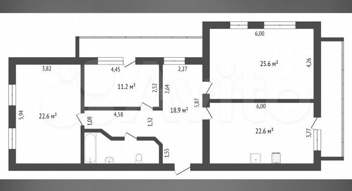 3-к. квартира, 110 м², 10/12 эт.