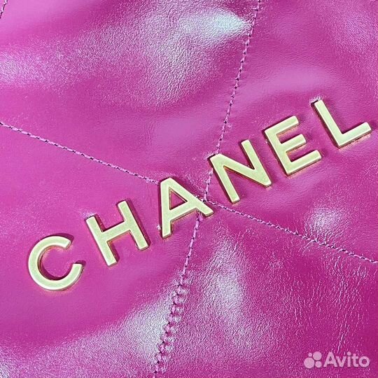 Сумка Chanel 22 Handbag Shiny Calfskin Rose Red