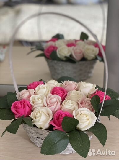 Букет из мыльных роз