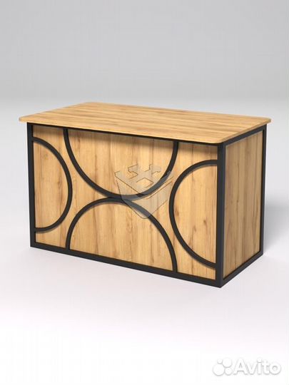 Стол рабочий офисный С-02А (закругленные торцы) &q