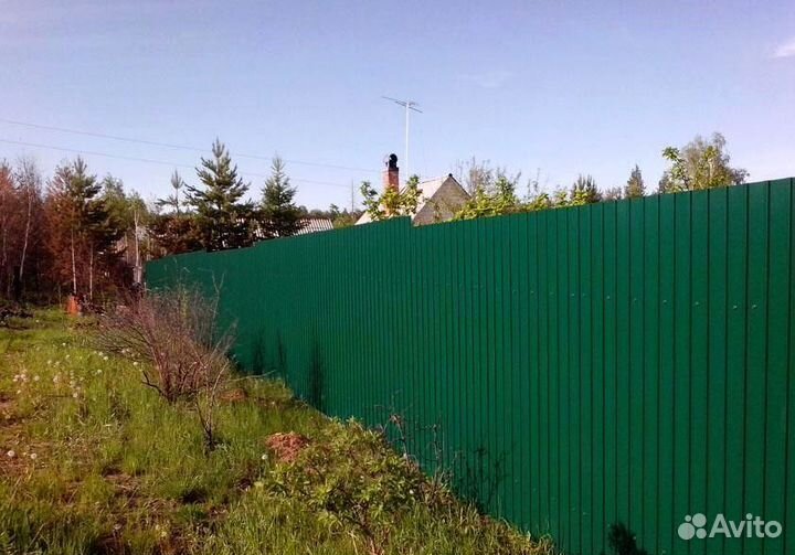 Забор из профнастила на заказ