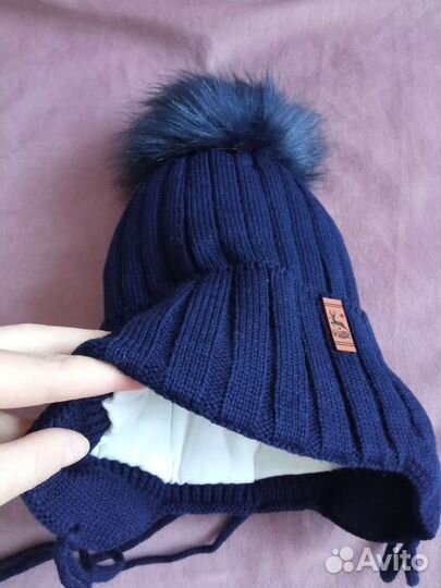 Комплект шапка и снуд для мальчика зима новый