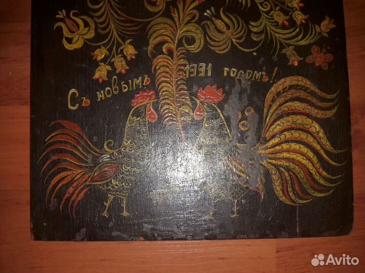 Картина старая на дереве