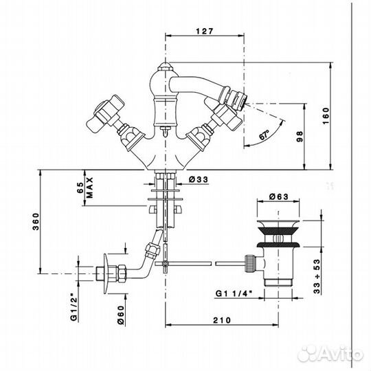 Nicolazzi Dames Anglaises Смеситель 1434BZ18