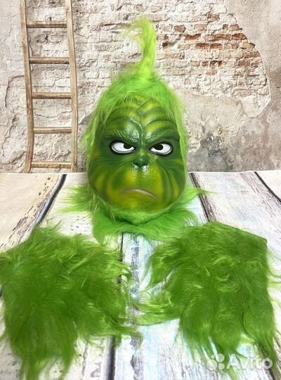 Гринч маска и перчатки