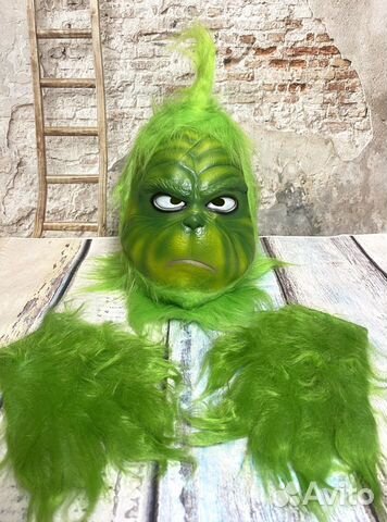 Гринч маска и перчатки