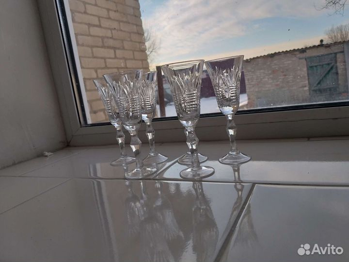 Хрустальные фужеры богемия