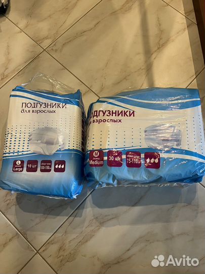 Подгузники для взрослых размер М и L