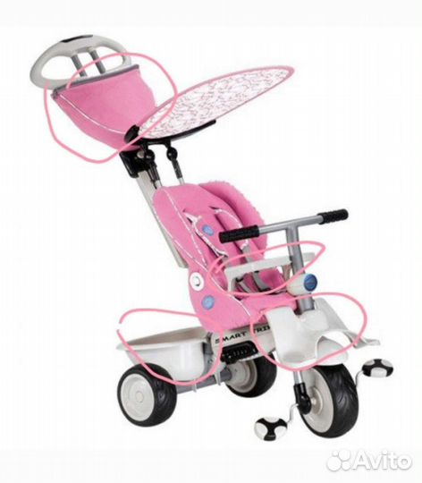 Трёхколёсный велосипед с ручкой