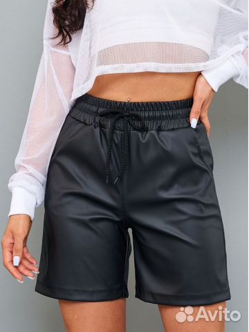 Новые шорты экокожа