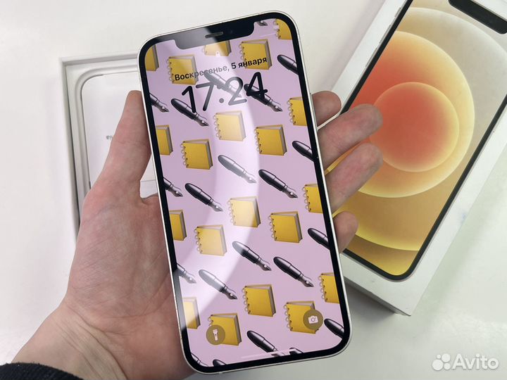 Ростест, с коробом iPhone 12 64Gb White sim+esim