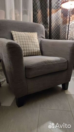 Кресло икеа IKEA серое