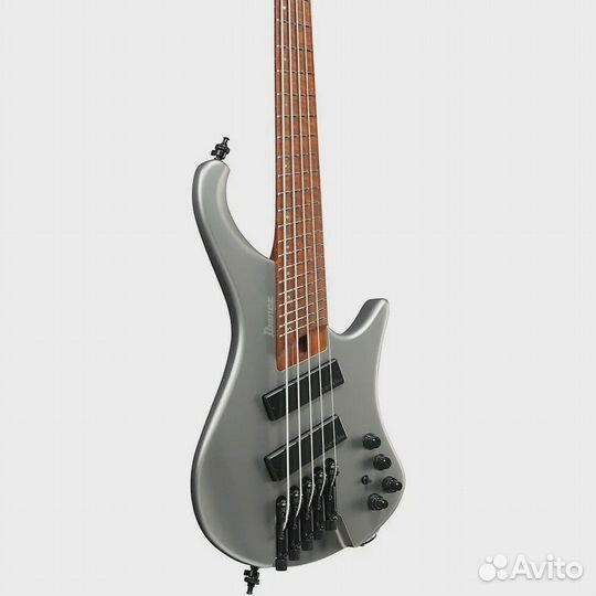 Бас-гитара Ibanez 5-String Multi Short Scale Ergonomic Headless Metallic Gray