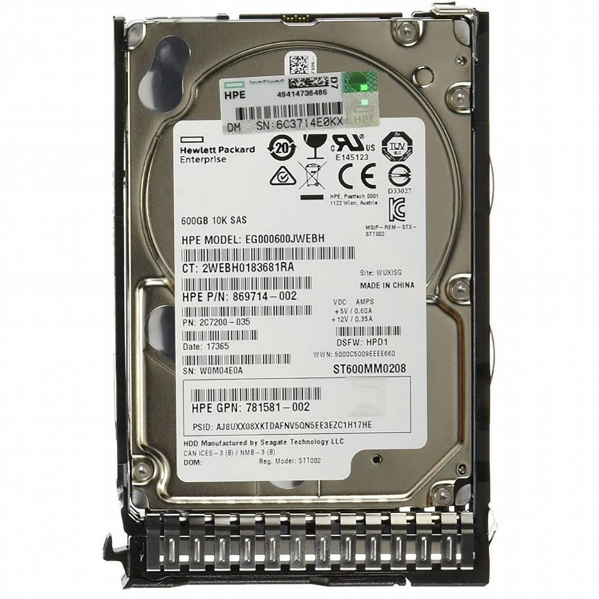 [846292-001] Жесткий Диск Hp 600gb Sas 2,5" Hdd 846292-001