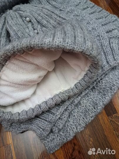 Комплект шапка и шарф для девочки