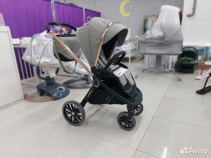 Коляска luxmom 788 2в1 серая