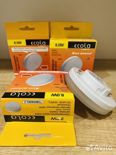 Лампы светодиодные GX53 (Ecola) таблетки