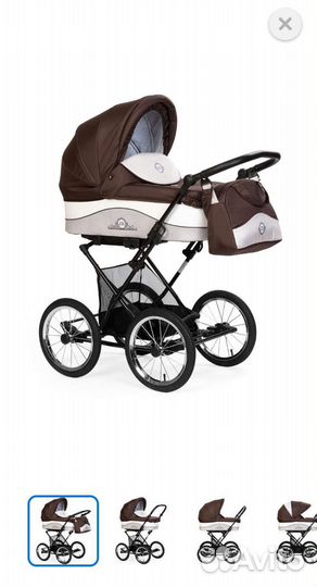 Коляска 2в1 lonex Ulia Baronessa New Chocolate