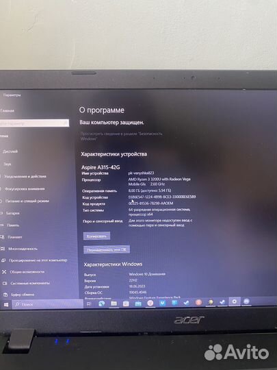 Ноутбук acer aspire 3