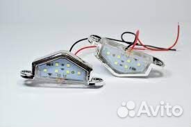 Подсветка номера LED 12/30V,76мм хром