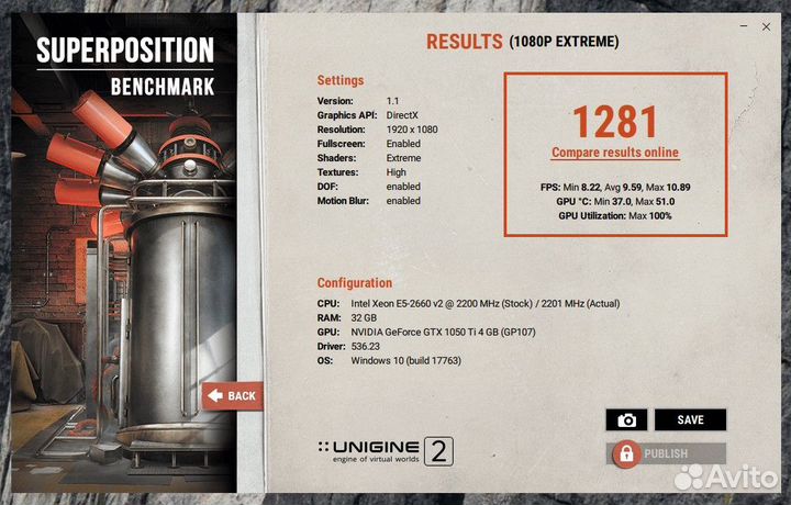 Идеальная Palit GTX 1050 Ti StormX 4Gb