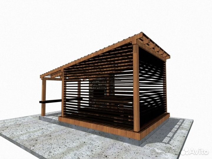 Беседка в стиле лофт