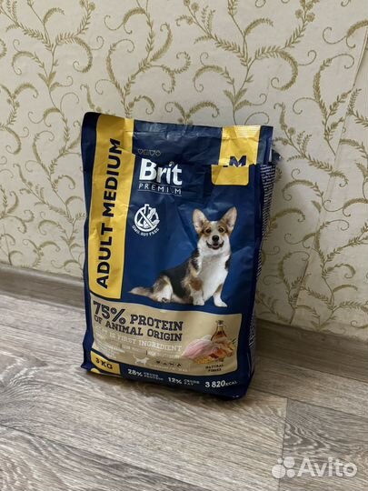 Корм сухой для собак Brit premium 3 кг M