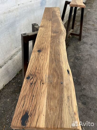 Полка из старого дуба в стиле лофт