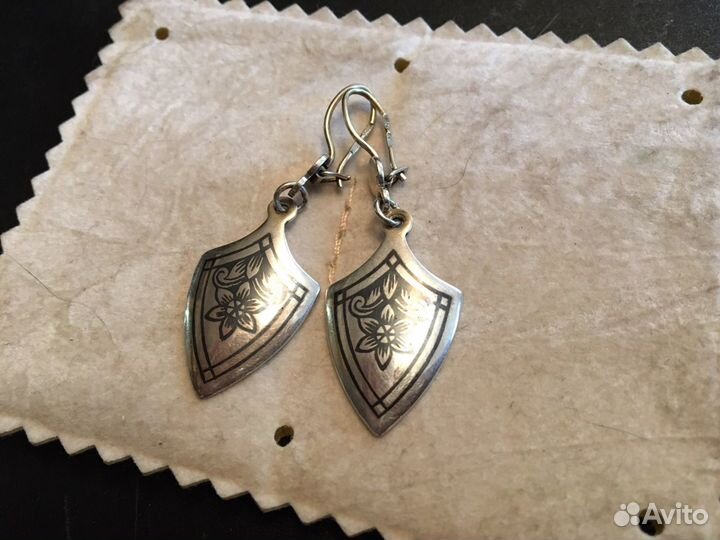 Серьги серебро