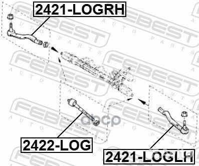 Тяга рулевая 2422LOG Febest