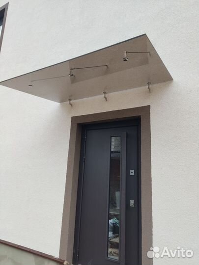 Стеклянный козырёк навес