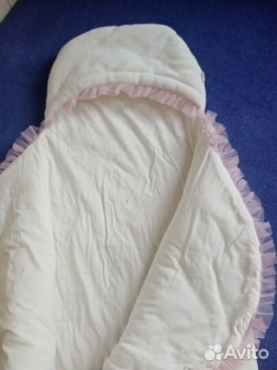 Конверт летний на выписку и в коляску девочке