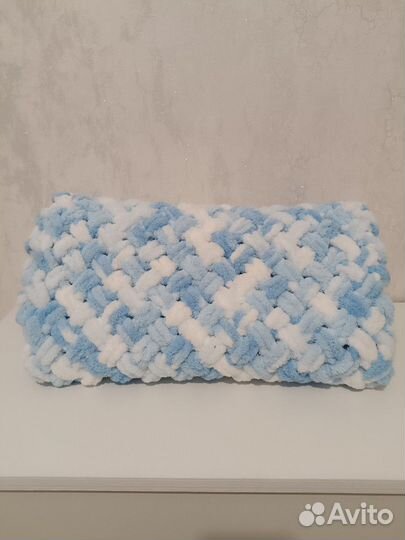 Плед детский вязаный новый