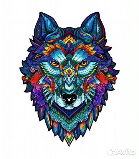 Фигурный пазл Unidragon Величественный Волк, разме