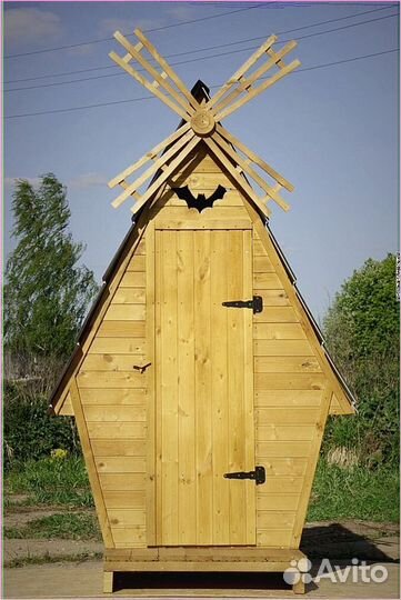 Дачный туалет с лебедем щвх 856
