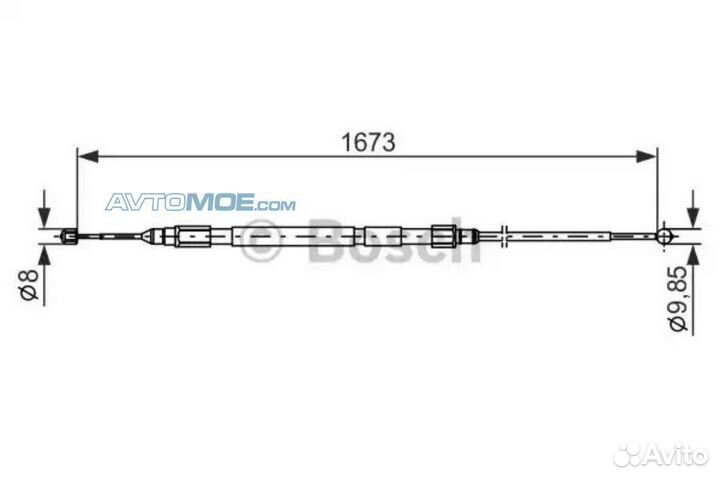 Трос ручного тормоза правый 1987477947 bosch
