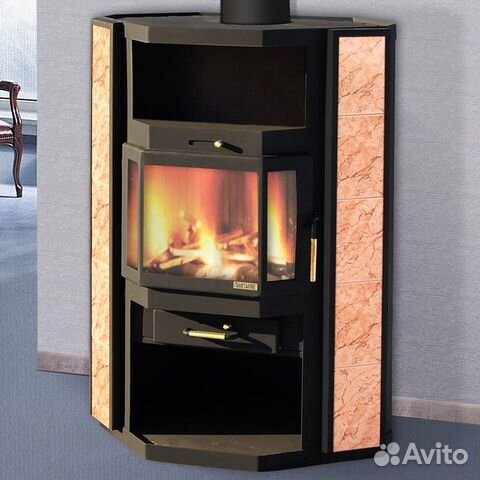 Печь камин Печора пристенно угловой (до 90 м2)