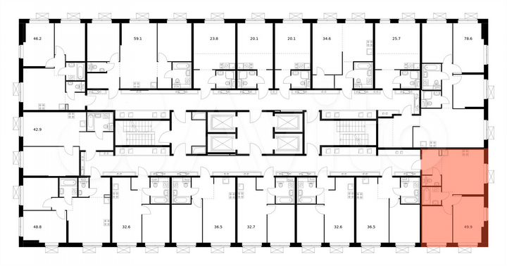 2-к. квартира, 49,9 м², 19/33 эт.