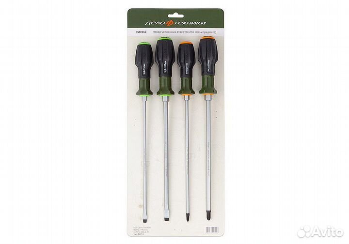 Набор усиленных отвёрток PH, SL 4 предмета