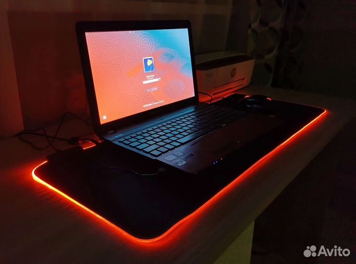 Игровой коврик для мыши с подсветкой большой