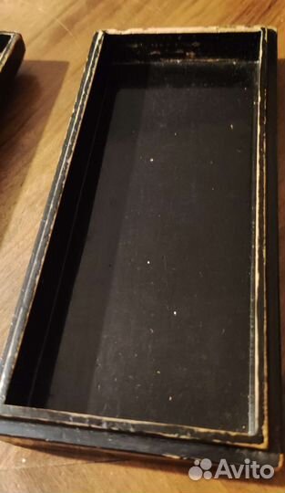 Винтажная деревянная шкатулка шинуазри