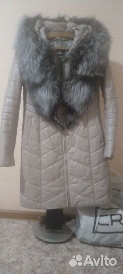 Куртка зимняя женская из экокожи 48 размер