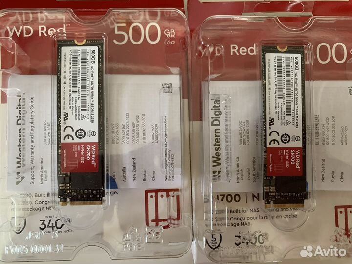 SSD накопитель WD Red SN700 500гб, M.2 2280 новый